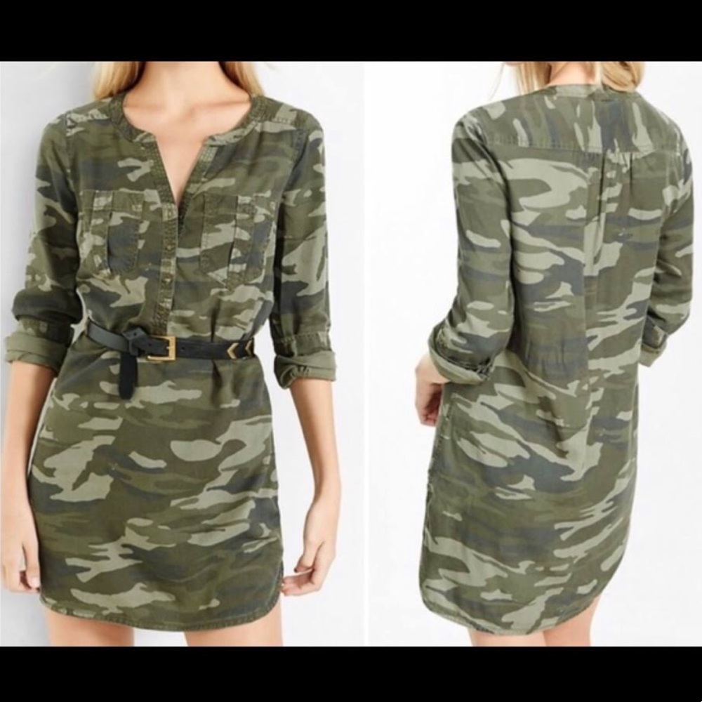 EXPRESS Camo Print Dress, Small